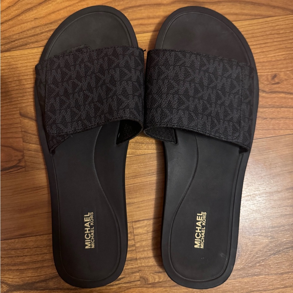 MICHAEL Michael Kors logo print Wade slides